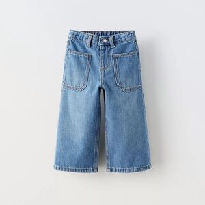 Zara Toddler Blue Wide-Leg Denim Jeans